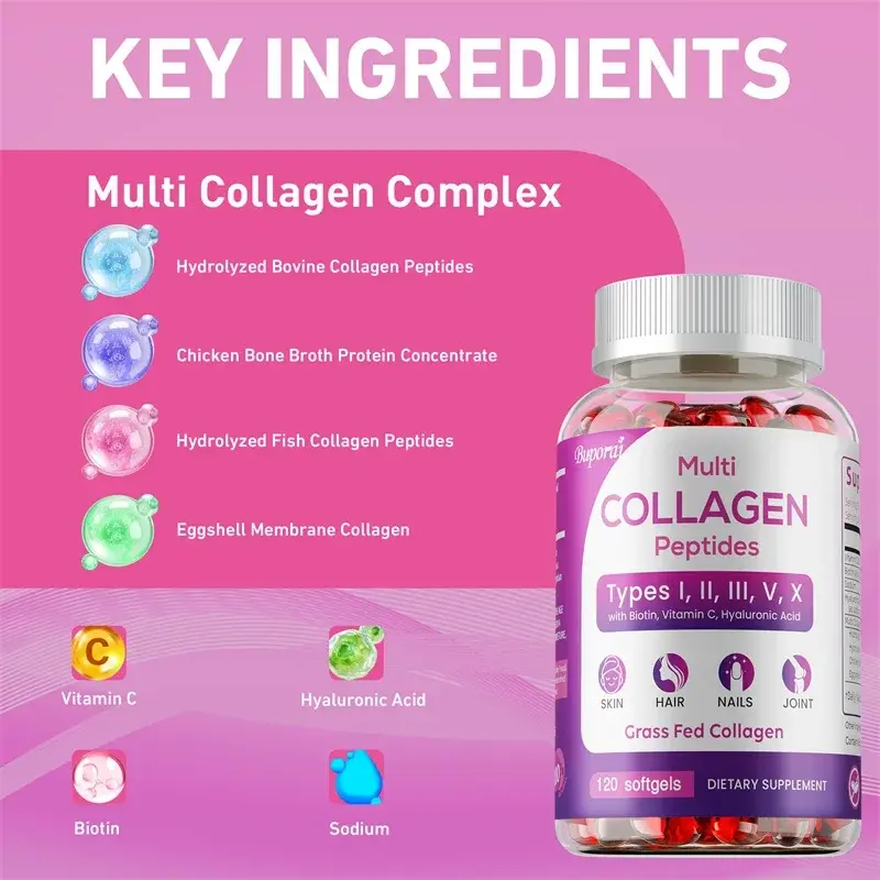 Miniatura: Collagen Peptides - Nourishes the Skin, Slows Down Aging, Promotes Healthy Hair,