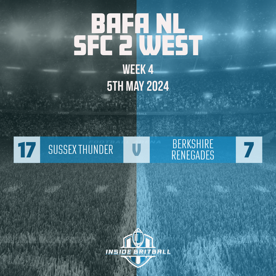 BAFA Adult Contact National Leagues 2024 Week 4 Results