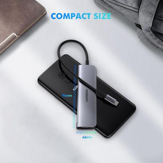 תמונה ממוזערת: מתאם 5 יציאות USB Type C to HDMI + USB 3.0*3 + PD Power