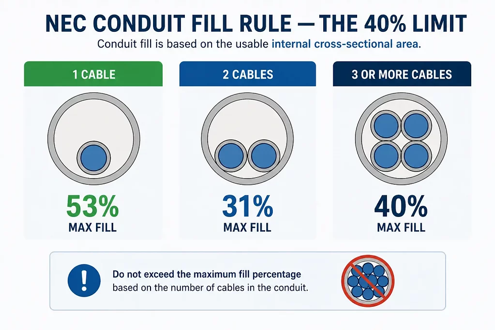 What Is the 40% Conduit Fill Rule