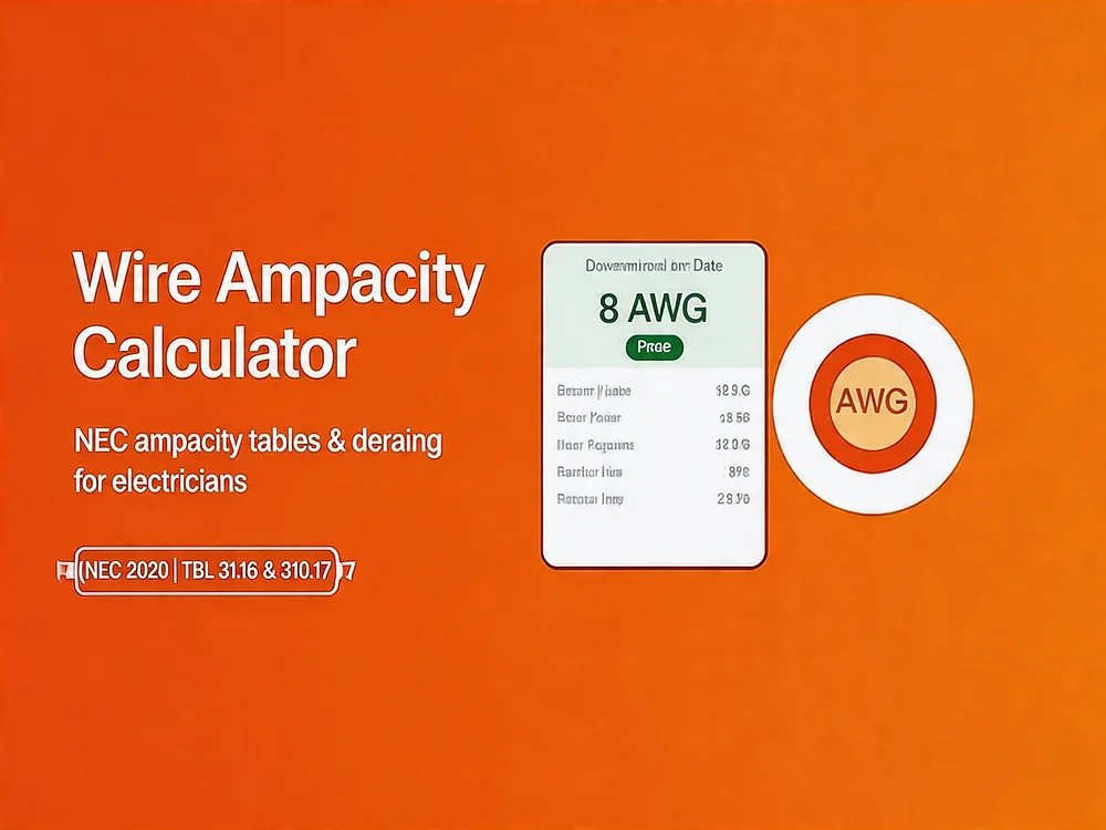 Ampacity Math How to Use an Ampacity Calculator (Step-by-Step Guide for Accurate Wire ...