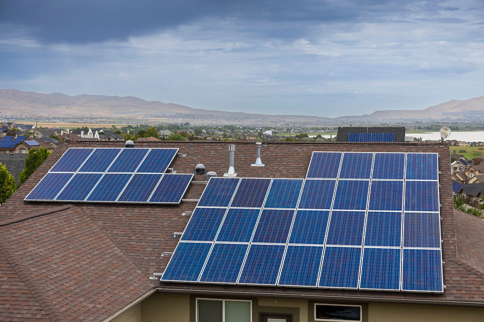 A scenic view of a solar panel installation.