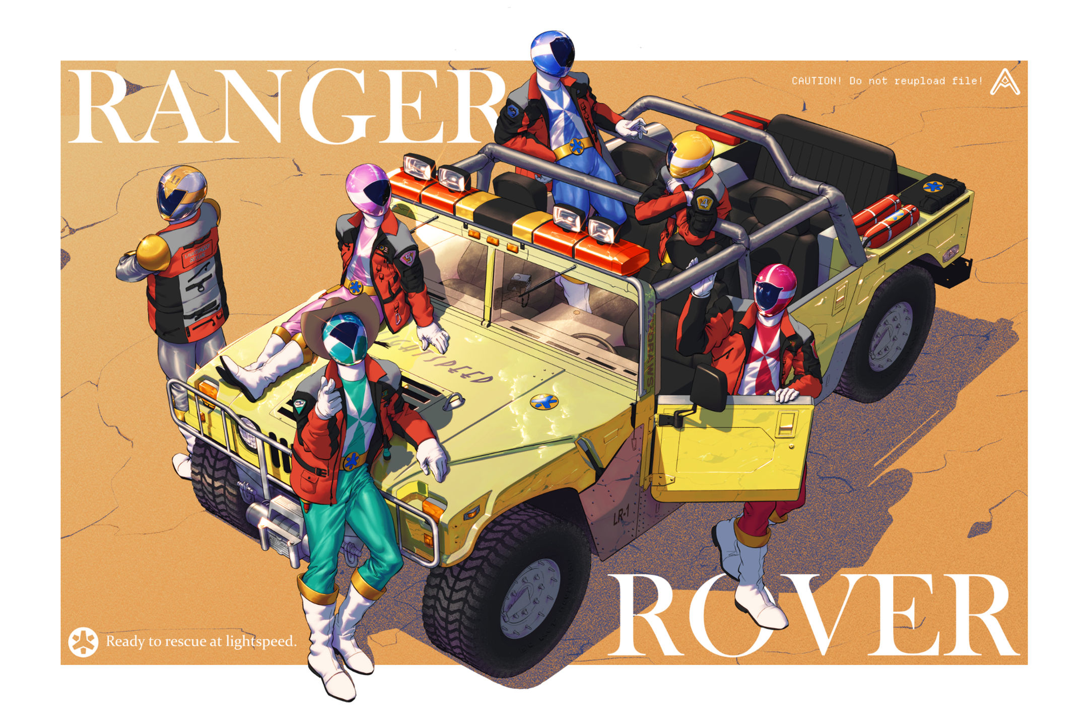 Lightspeed Ranger Rover Art Print