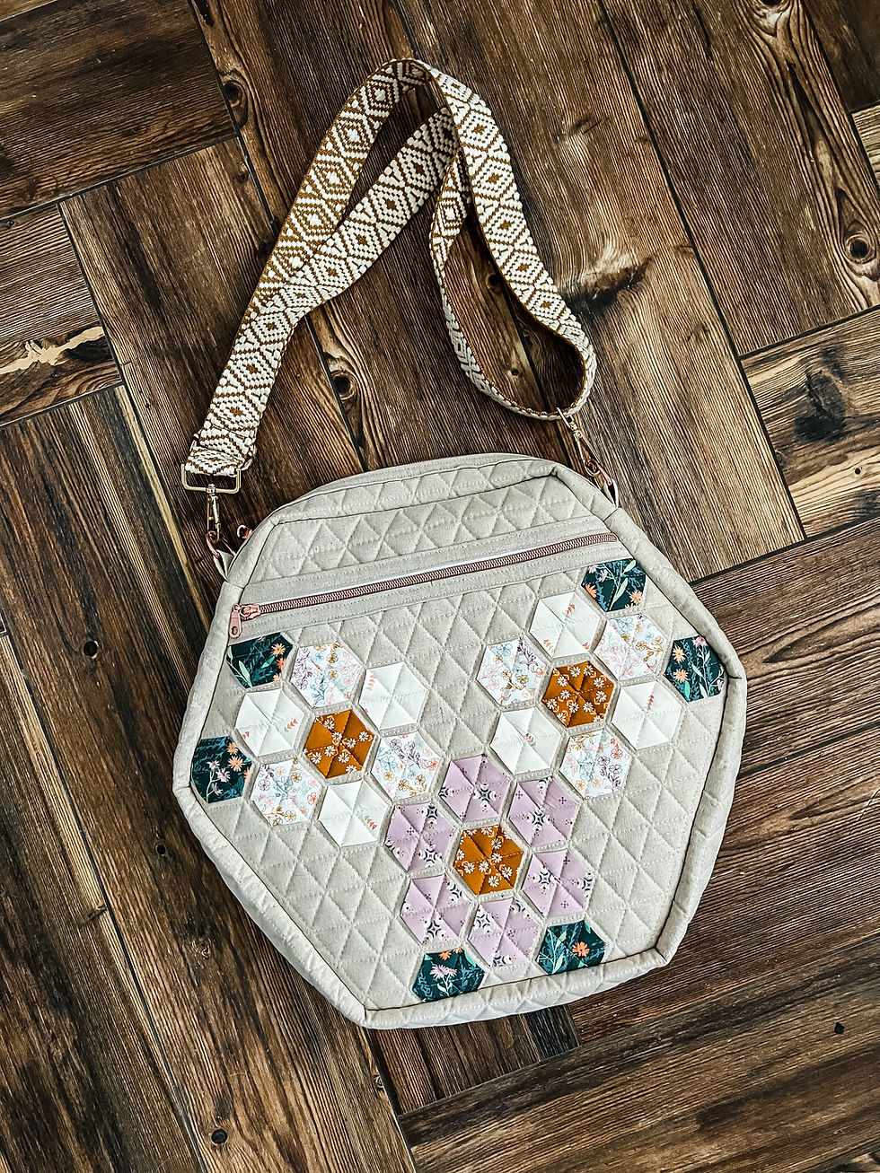 Thumbnail: Hexie Convertible Tote Pattern - PDF