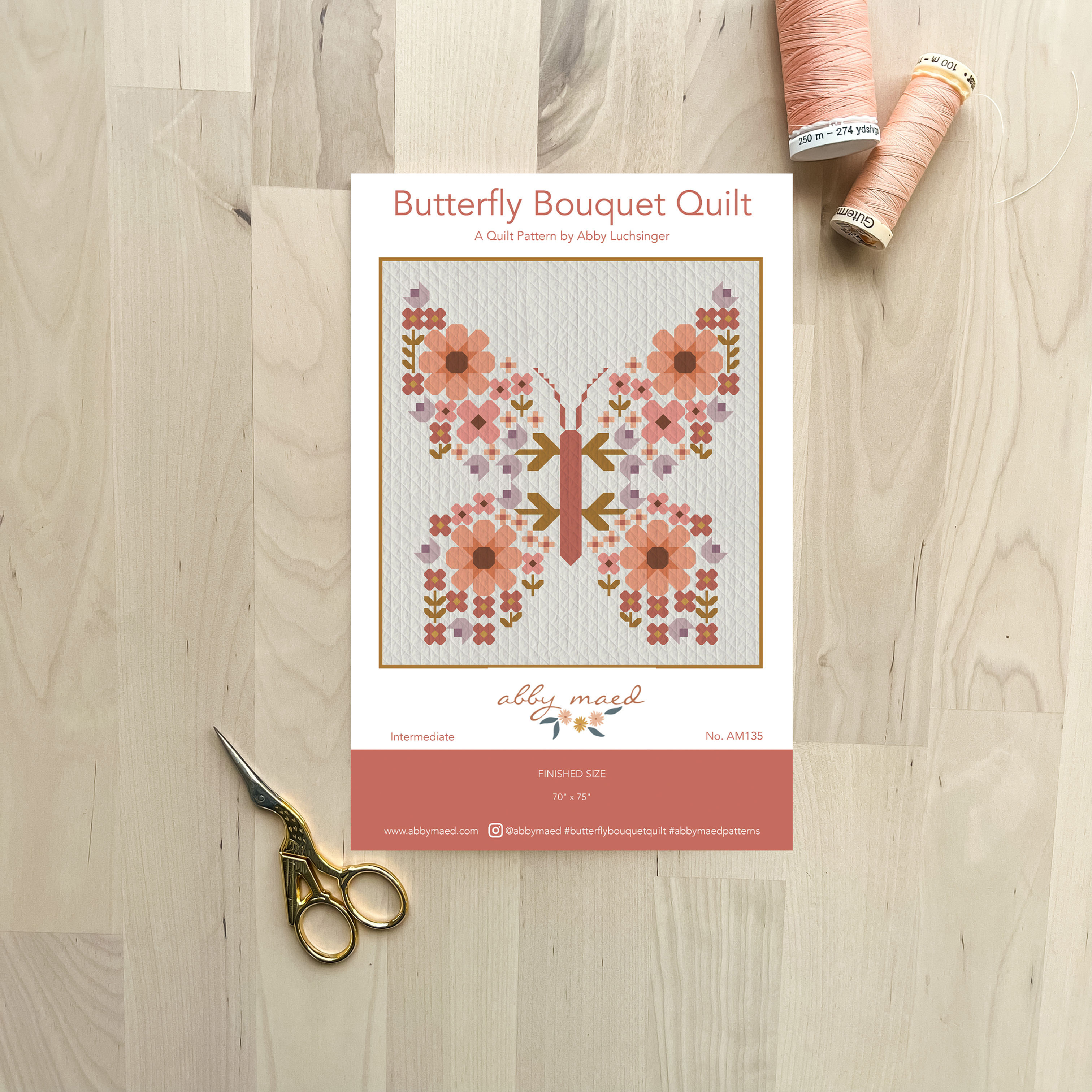 Butterfly Bouquet Quilt Pattern - Printed Pack of 5