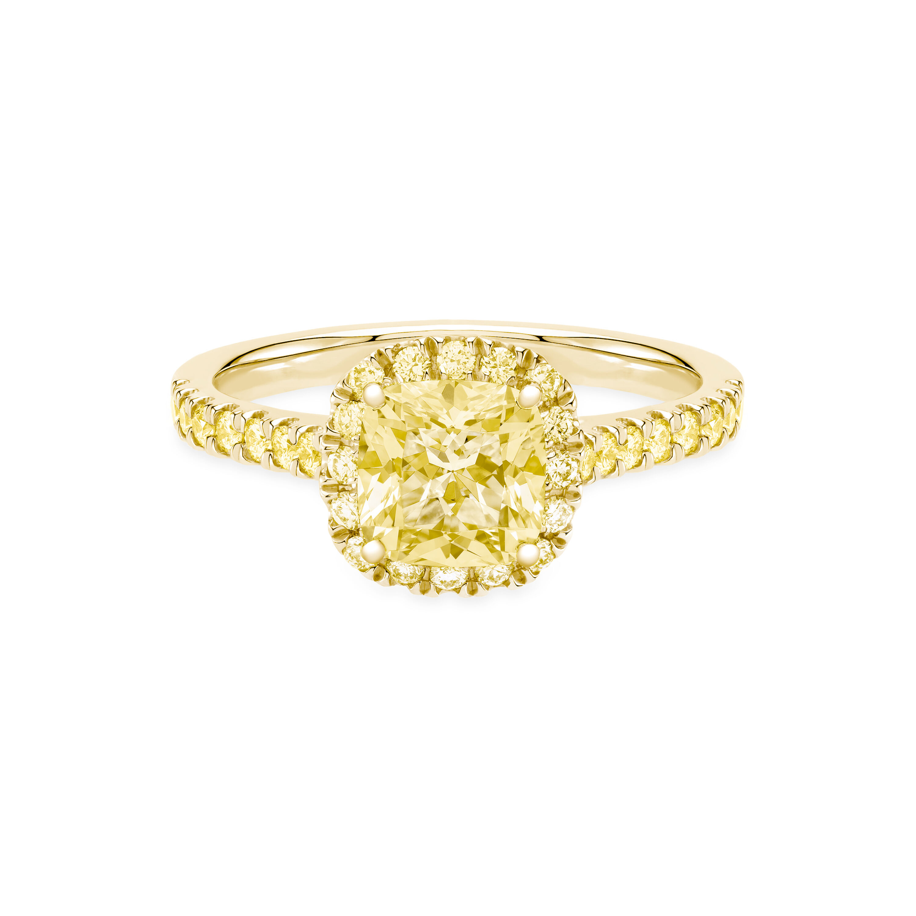 Canary Halo Ring