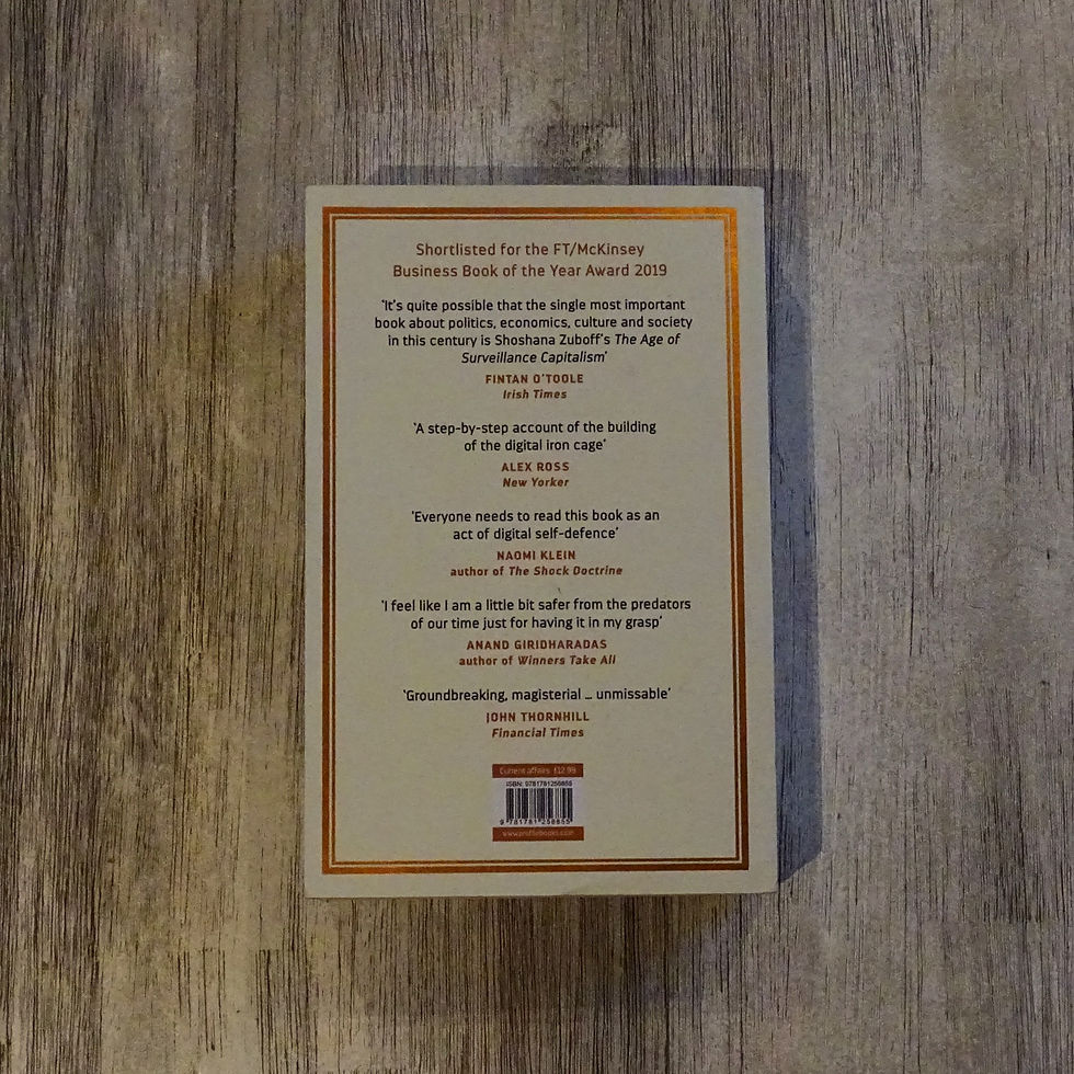 The Age of Surveillance Capitalism by Shoshana Zuboff