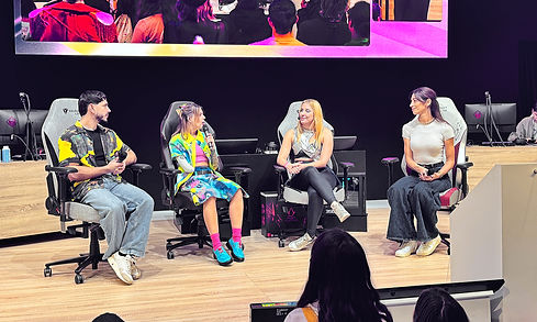 Dina interviewing the creators of Just Dance