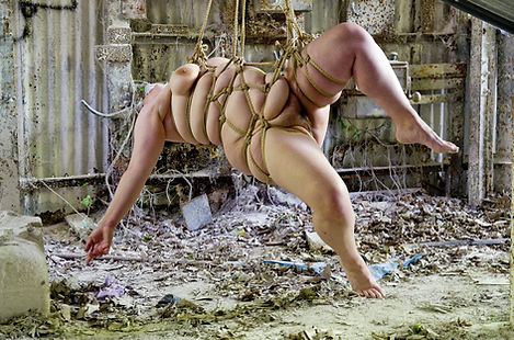 Charlie tied by Quartz in an urbex shoot