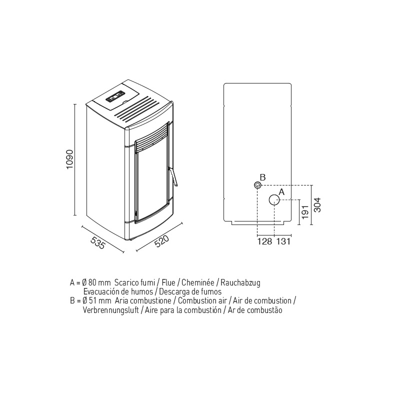 Thumbnail: Eva Calor Laura Pellet Stove Drawing