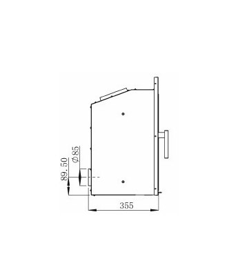 Thumbnail: The Helsinki 8 Inset Stove side drawing