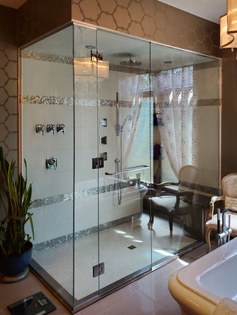 12mm glass steam shower