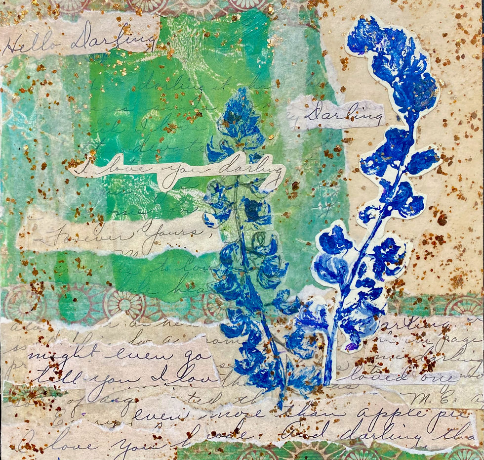 World War II Love Letter Mixed Media Collage