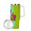 Thumbnail: *Phil: 3:14-Green 40oz Stainless Steel Tumbler Gift w/White Handle and Straw