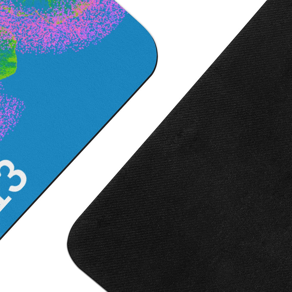 Thumbnail: Light blue yoga mat with “I Can Do All Things” and Philippians 4:13 design, Christian faith-based fitness accessory by ManyPo