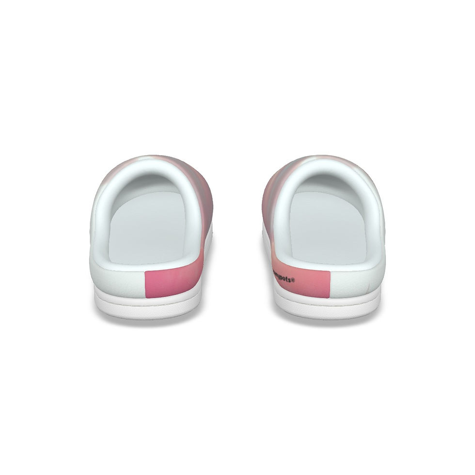 Thumbnail: *Isa.32:18 WOMEN'S Indoor Pink Clouds Slippers by ManyPots®