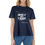 Thumbnail: "Speak It and It Becomes" Women's Black/Dk Blue Cotton T Shirt G30™for ManyPots®