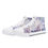 Thumbnail: *Romans 6:4 WOMEN'S White/Purple Floral  High Top Canvas Shoes by H.B.A.T.F.®