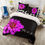 Thumbnail: Simple Flower® *Ps. 4:8 KING Black Pink Floral 3pc Comforter Bedding CO