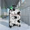 Thumbnail: *Ps.121:7-8 Polycarbonate Luggage Suitcases White/Black by ManyPots®(3 sizes)