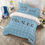 Thumbnail: Simple Flower® *Ps. 4:8 KING Blue Diamond 3pc Comforter Bedding COVER Set