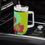 Thumbnail: *Phil: 3:14-Green 40oz Stainless Steel Tumbler Gift w/White Handle and Straw
