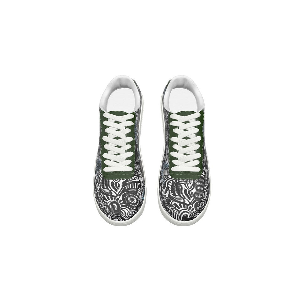Thumbnail: Men’s green and black Air Force–style shoes with “Trust God” design, Christian faith-based footwear by G30™ for H.B.A.T.F.®.