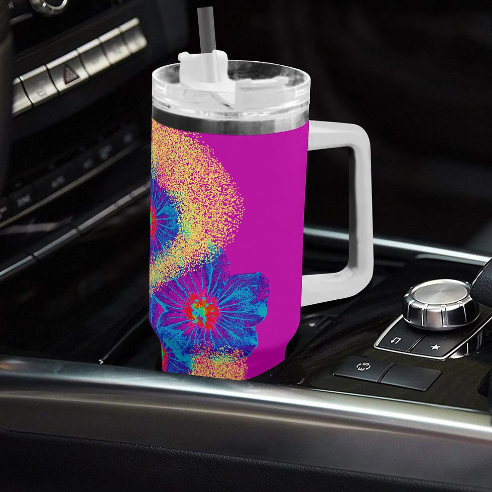 Thumbnail: Pink 40oz stainless steel tumbler with Philippians 3:14 design, Christian faith-based drinkware by Abundant Life™.