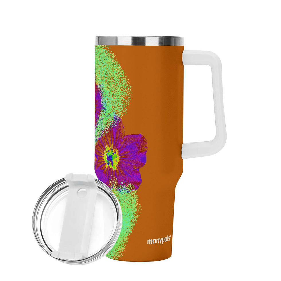 Thumbnail: Orange 40oz stainless steel tumbler with Philippians 3:14 design, Christian faith-based drinkware by Abundant Life™.
