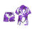 Thumbnail: *Jer. 29:11 WOMEN'S Purple Floral Pajama Shorts Set by ManyPots®