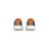 Thumbnail: "Trust God" Collection MEN'S Orange/Black Air Force Shoes by G30™ for H.B.A.T.F®