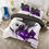 Thumbnail: Simple Flower® *Ps.4:8 White Purple Floral 3pc Comforter Bedding COVER Set