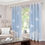 縮圖：Simple Flower®  Blue Floral GROMMET Curtains (matching accessories available)