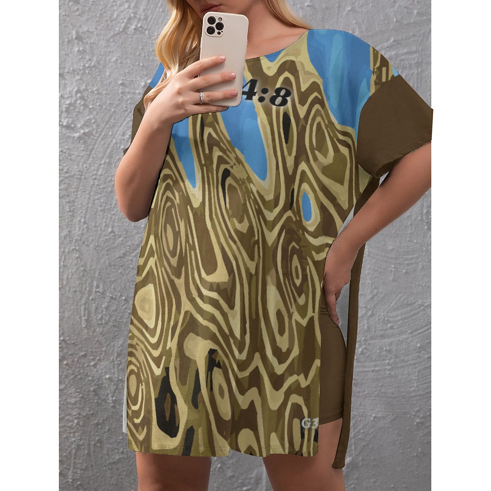 Thumbnail: Olive green women’s T-shirt and shorts pajama set with Psalm 34:8 Christian design by G30™ for ManyPots®