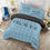 Thumbnail: Simple Flower® *Ps. 4:8 KING Blue Diamond 3pc Comforter Bedding COVER Set