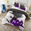 Thumbnail: Simple Flower® *Ps.4:8 KING White Purple Floral 3pc Comforter Bedding COVER Set