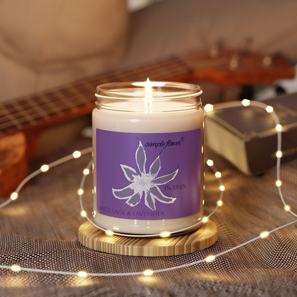 Thumbnail: Simple Flower® *Ps.18: 28 Natural Scented Soy Candle, 9oz (Various Scents)