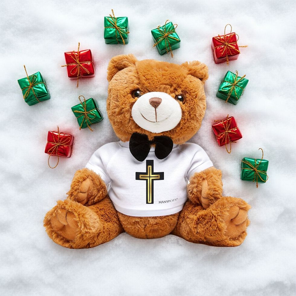 Thumbnail: Faith Bear Plush for 2KINGS4® – Christian stuffed bear by ManyPots