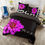 Thumbnail: Simple Flower® *Ps. 4:8 KING Black Pink Floral 3pc Comforter Bedding CO
