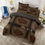 Thumbnail: Simple Flower® *Ps. 4:8 KING Brown Red Floral 3pc Comforter Bedding COVER Set