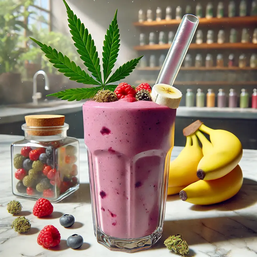 THC Syrup Infused Berry Smoothie