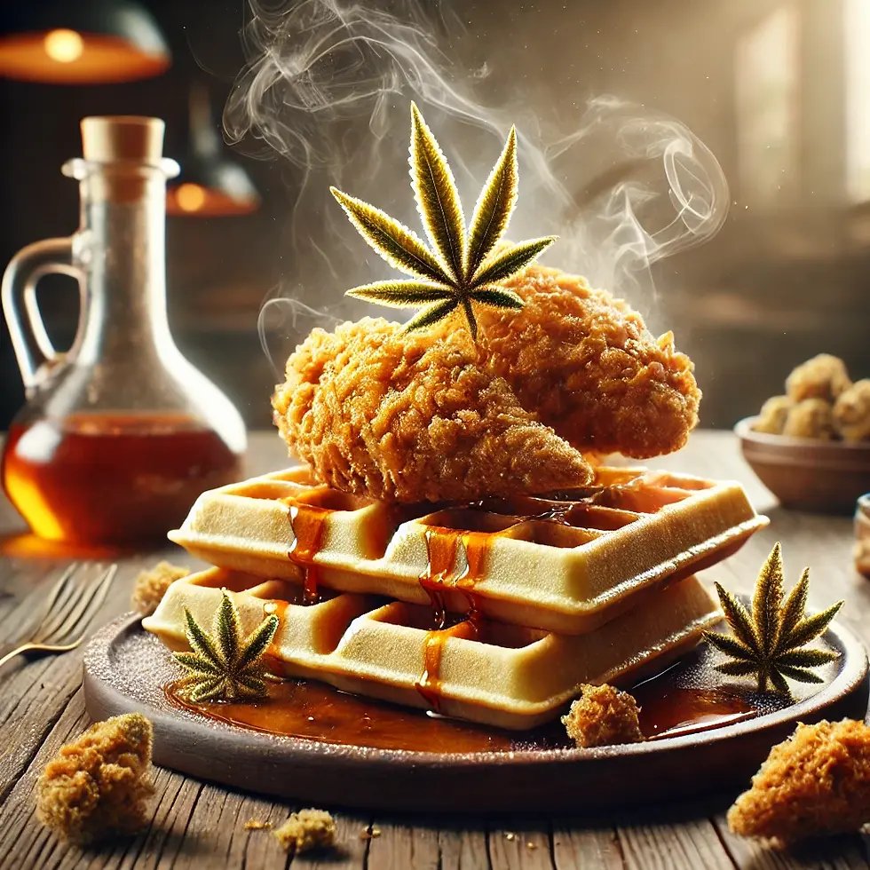 THC Syrup Infused Chicken & Waffles