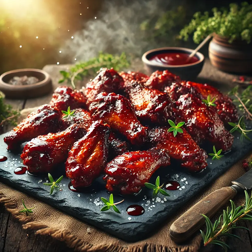 THC Syrup Infused BBQ Glazed Wings