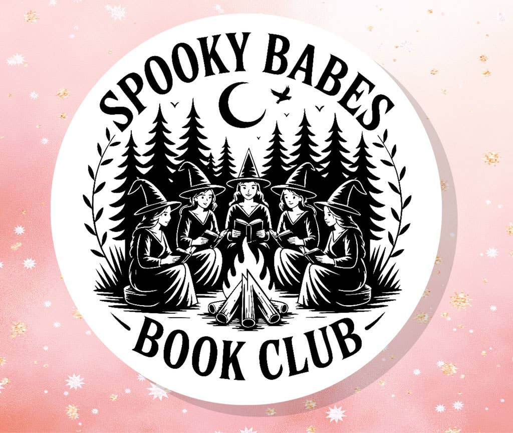 Spooky Babes Book Club Sticker Bookish Witch