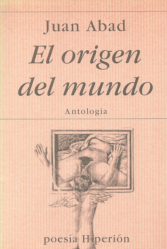 Cubierta de «El origen del mundo» en la pág. web del poeta Juan López-Carrillo
