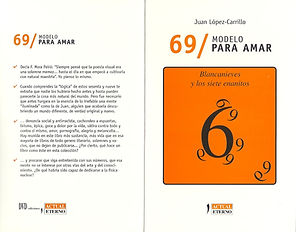 Cubierta y contracubierta de «69/modelo para amar» en la pág. web del poeta Juan López-Carrillo