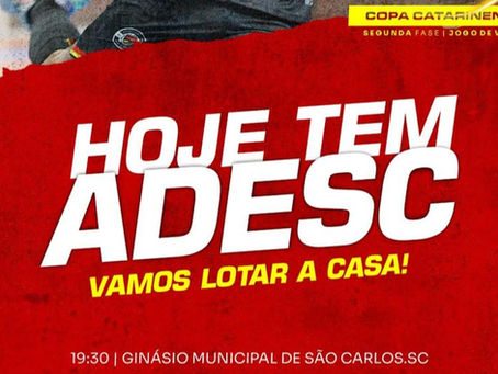 ADESC São Carlos decide vaga na Copa Catarinense neste sábado (27) em casa
