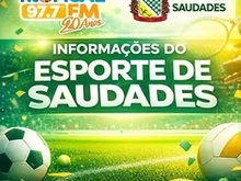 Confira a agenda da semana do esporte de Saudades