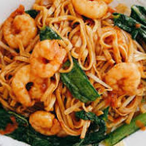 Teppanyaki Nouilles Scampis
