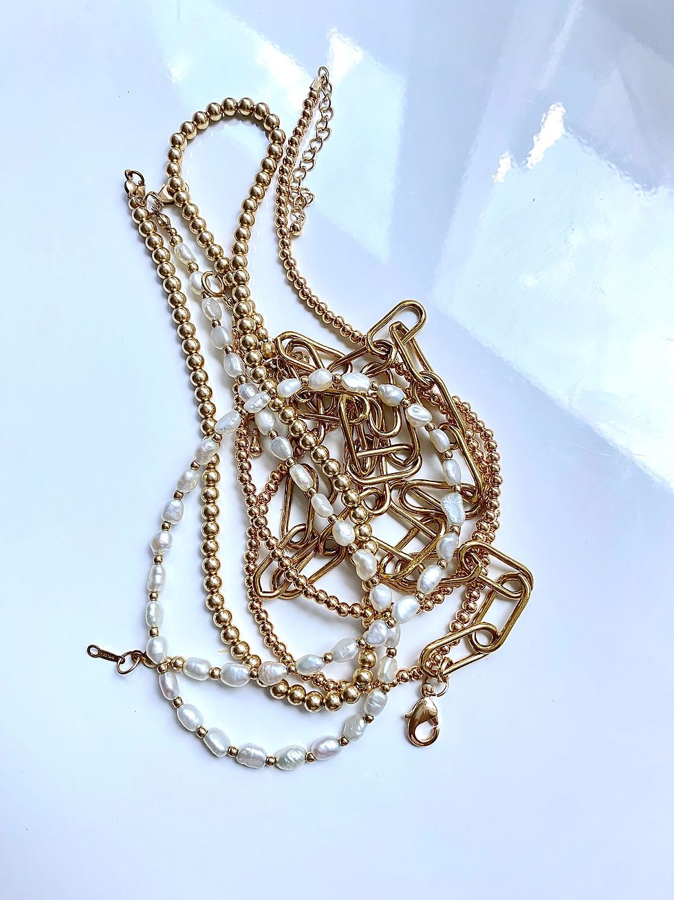 Thumbnail: 14K gf 4mm necklace